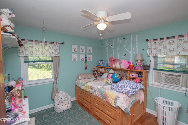 33 Woodside Dr, Glenville, NY 12302 - bedroom with cooling unit and a ceiling fan