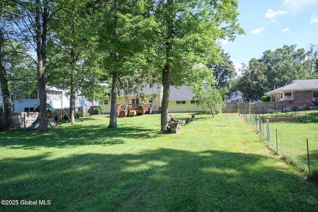23 Mcmillen Pl, Bethlehem, NY 12054 - fenced backyard with a deck