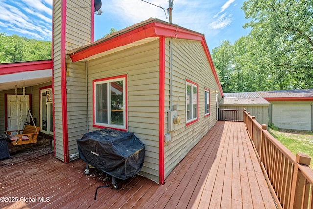 962 Camden Valley Rd, Salem, NY 12873 - wooden terrace with area for grilling