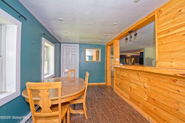 962 Camden Valley Rd, Salem, NY 12873 - dining space featuring dark wood-type flooring and recessed lighting