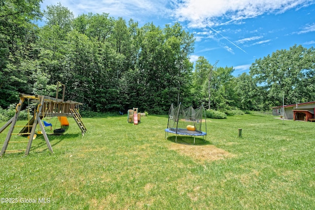 962 Camden Valley Rd, Salem, NY 12873 - view of green lawn featuring a trampoline and a playground