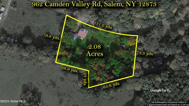 962 Camden Valley Rd, Salem, NY 12873 - aerial overview of property's location featuring property boundaries highlighted