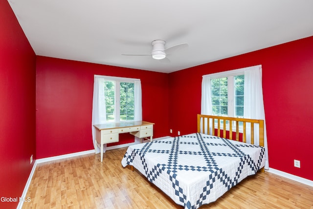 1 Maple Dr, Greenfield, NY 12833 - bedroom with multiple windows, wood finished floors, and ceiling fan