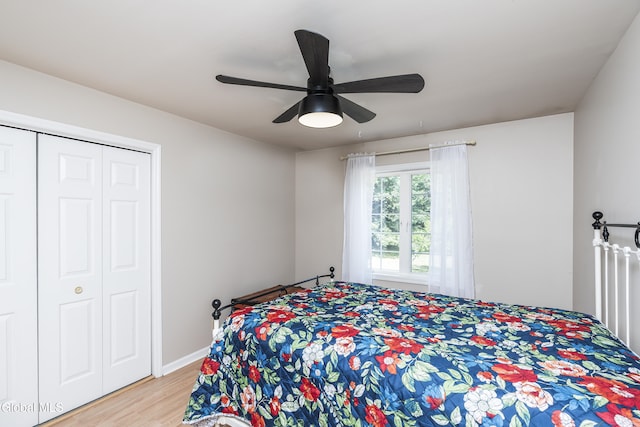 1 Maple Dr, Greenfield, NY 12833 - bedroom with light wood finished floors, radiator heating unit, and a ceiling fan