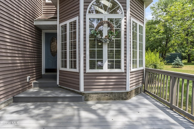 1 Maple Dr, Greenfield, NY 12833 - view of exterior entry featuring a deck