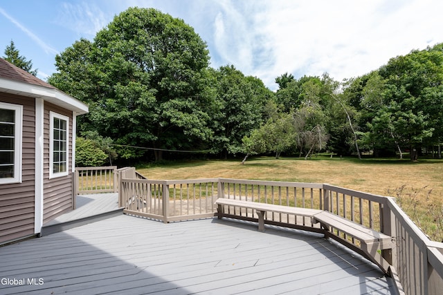 1 Maple Dr, Greenfield, NY 12833 - wooden terrace with a lawn