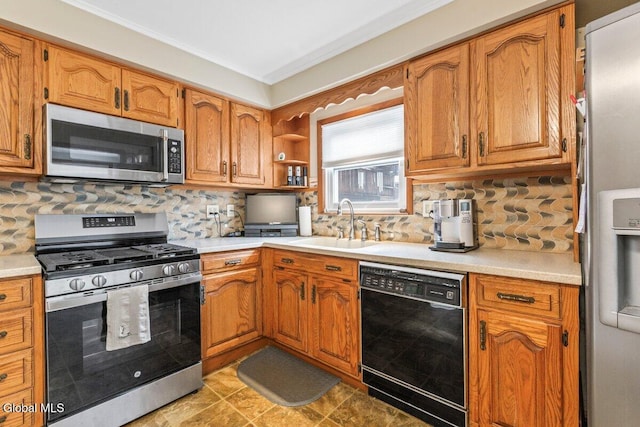 236 Cherry St, Schenectady, NY 12306 - kitchen with appliances with stainless steel finishes, tasteful backsplash, and light countertops