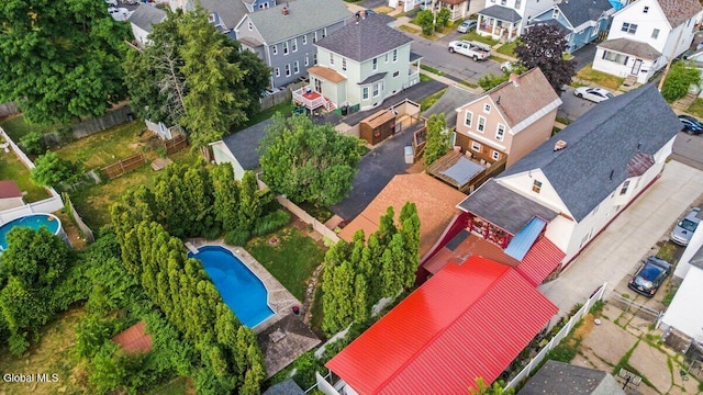 236 Cherry St, Schenectady, NY 12306 - aerial view of residential area featuring a pool area