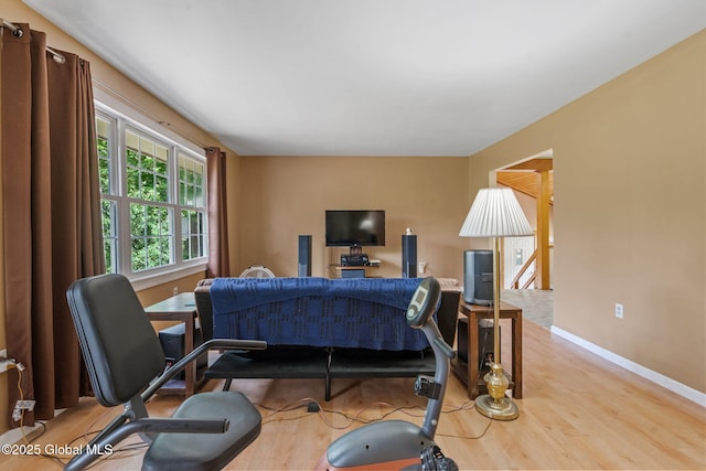 1927 Berne Altamont Rd, Altamont, NY 12009 - living room with wood finished floors and an office area