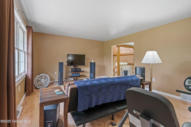 1927 Berne Altamont Rd, Altamont, NY 12009 - living area featuring an office area and light wood-style floors