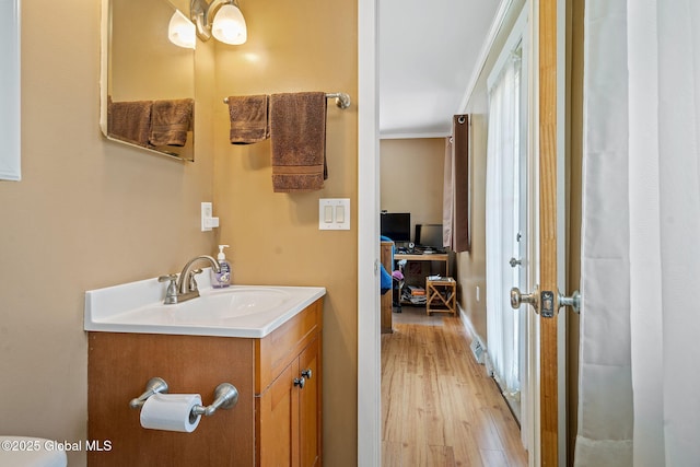 1927 Berne Altamont Rd, Altamont, NY 12009 - full bath with wood finished floors and vanity