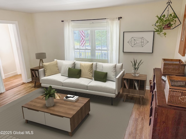 4882 Potter Hollow Rd, Rensselaerville, NY 12469 - living room with wood finished floors and baseboards