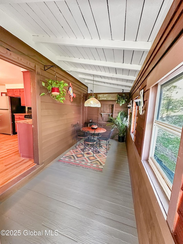 4882 Potter Hollow Rd, Rensselaerville, NY 12469 - wooden deck featuring outdoor dining area