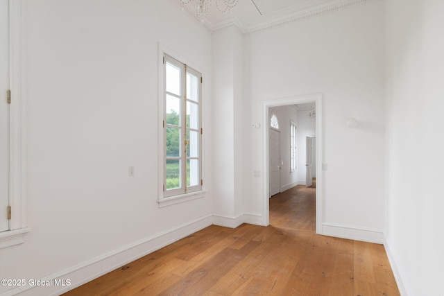 410 Jones Hill Rd, Jefferson, NY 12093 - spare room featuring ornamental molding and light wood finished floors