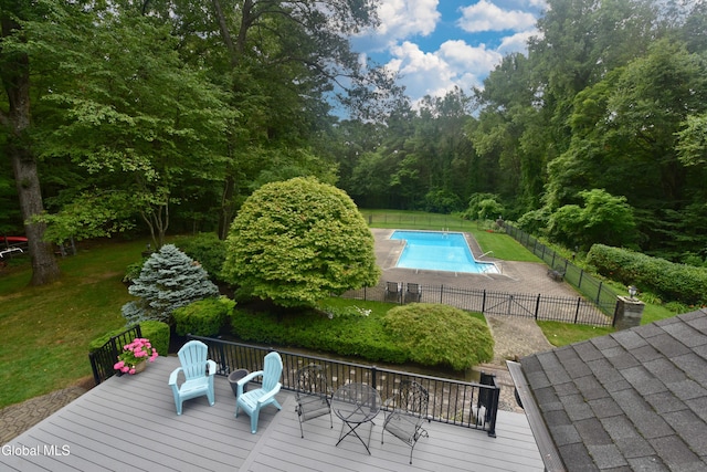 14 Friar Tuck Ct, Clifton Park, NY 12065 - view of swimming pool featuring a deck