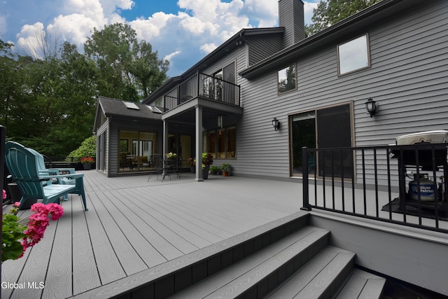 14 Friar Tuck Ct, Clifton Park, NY 12065 - view of wooden deck