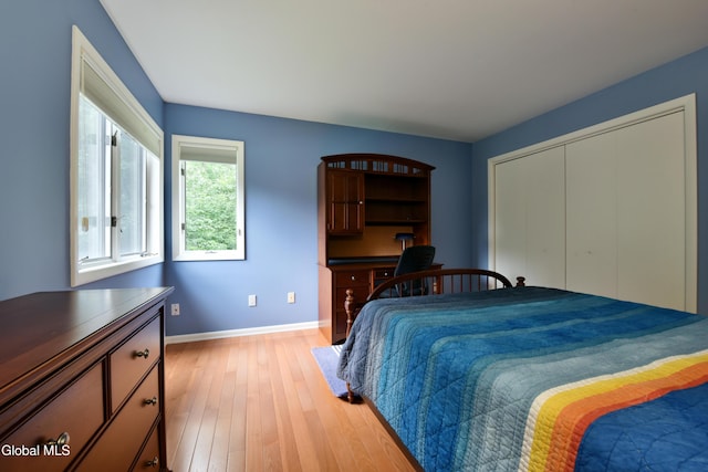 14 Friar Tuck Ct, Clifton Park, NY 12065 - bedroom featuring light wood-type flooring and a closet
