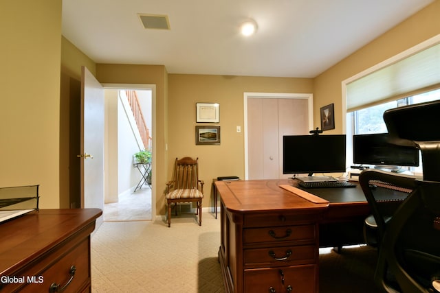 14 Friar Tuck Ct, Clifton Park, NY 12065 - home office featuring light colored carpet and baseboards