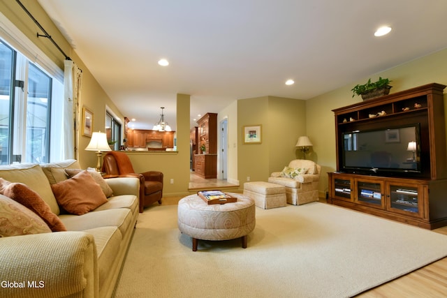 14 Friar Tuck Ct, Clifton Park, NY 12065 - living area featuring recessed lighting and wood finished floors