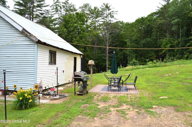 6 Hollow Rd, Hadley, NY 12835 - view of green lawn with a patio area