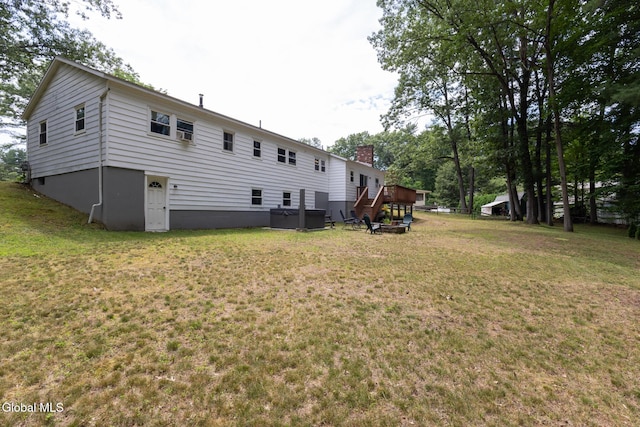 7 Shady Gln, Clifton Park, NY 12019 - back of house with a yard and a chimney