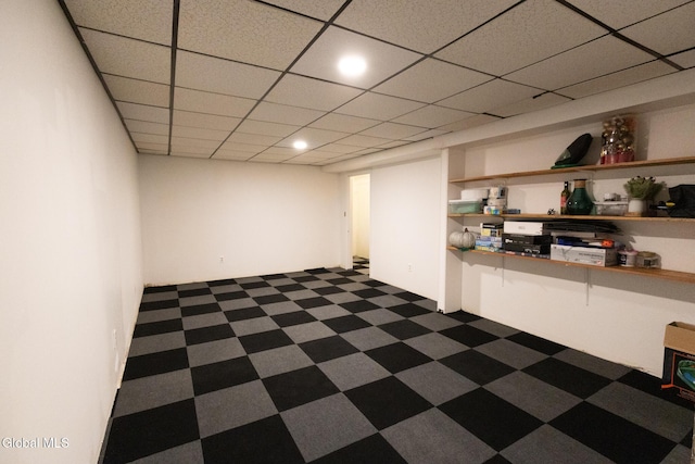 7 Shady Gln, Clifton Park, NY 12019 - finished basement featuring dark flooring and a drop ceiling