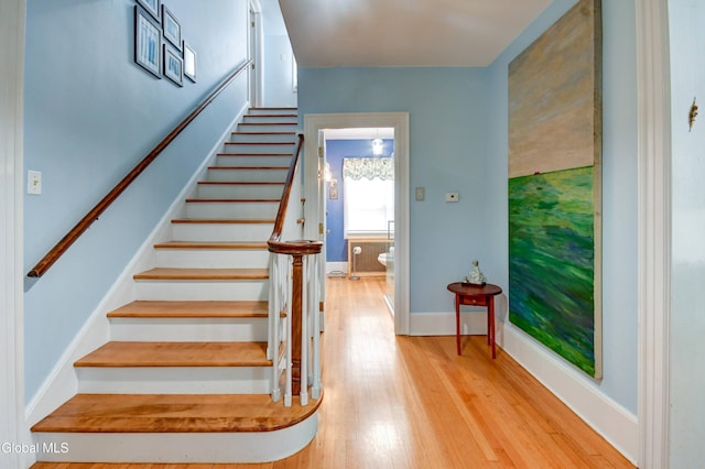 1151 Oxford Pl, Schenectady, NY 12308 - stairs featuring wood finished floors and baseboards