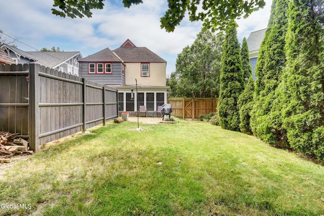 1151 Oxford Pl, Schenectady, NY 12308 - fenced backyard featuring a sunroom