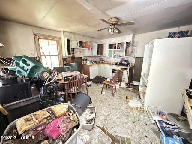 114 State Route 146, Wright, NY 12157 - kitchen with ceiling fan and open shelves