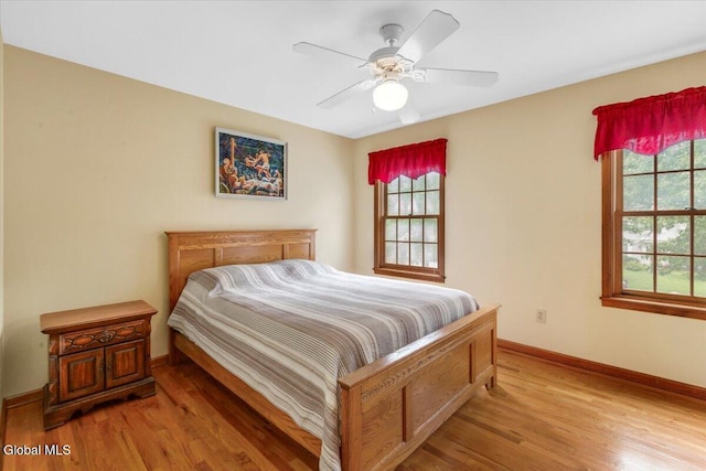 630 Salvia Ln, Guilderland, NY 12303 - bedroom featuring wood finished floors and ceiling fan