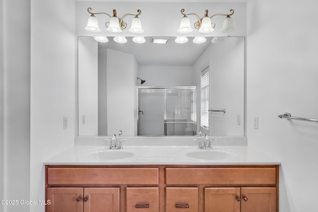 21 Beacon Dr, Colonie, NY 12189 - bathroom featuring double vanity and a stall shower