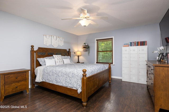 345 Goodman Rd, Fort Ann, NY 12827 - bedroom featuring dark wood-style floors and ceiling fan