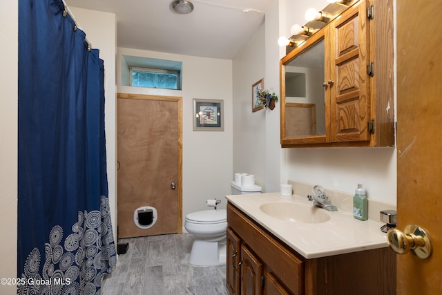345 Goodman Rd, Fort Ann, NY 12827 - bathroom with vanity, wood finished floors, and curtained shower