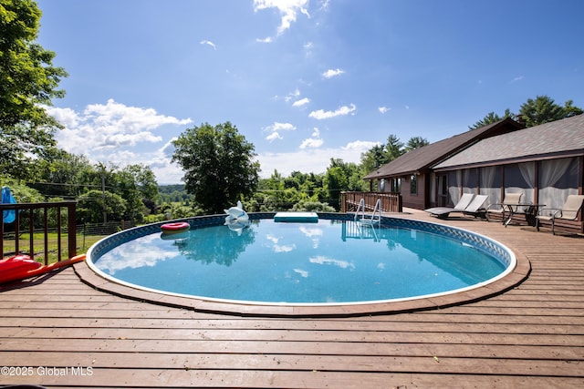 345 Goodman Rd, Fort Ann, NY 12827 - swimming pool featuring a deck