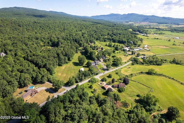 345 Goodman Rd, Fort Ann, NY 12827 - drone / aerial view of a heavily wooded area and a mountain backdrop