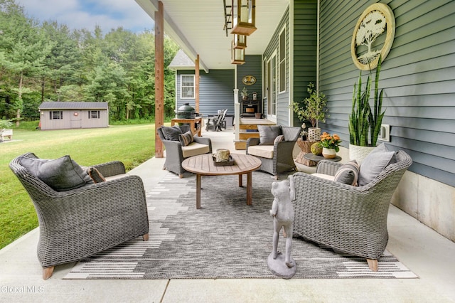 2794 W Lydius St, Schenectady, NY 12306 - view of patio / terrace with an outdoor hangout area and an outdoor structure