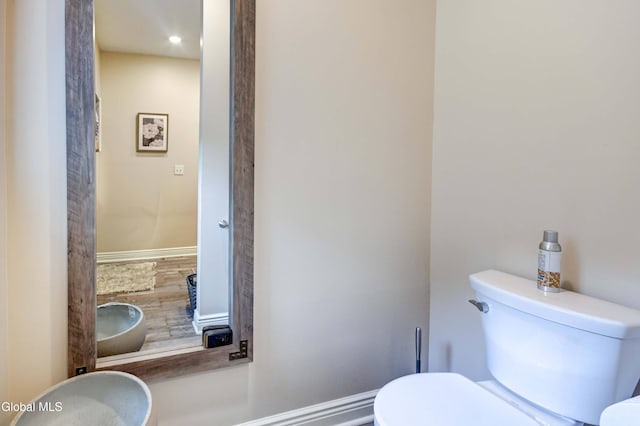 2794 W Lydius St, Schenectady, NY 12306 - half bathroom featuring toilet and recessed lighting