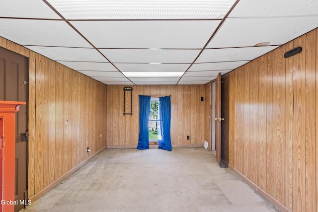 2289 Hickory Hill Rd, Mohawk, NY 12068 - spare room featuring a paneled ceiling and wood walls