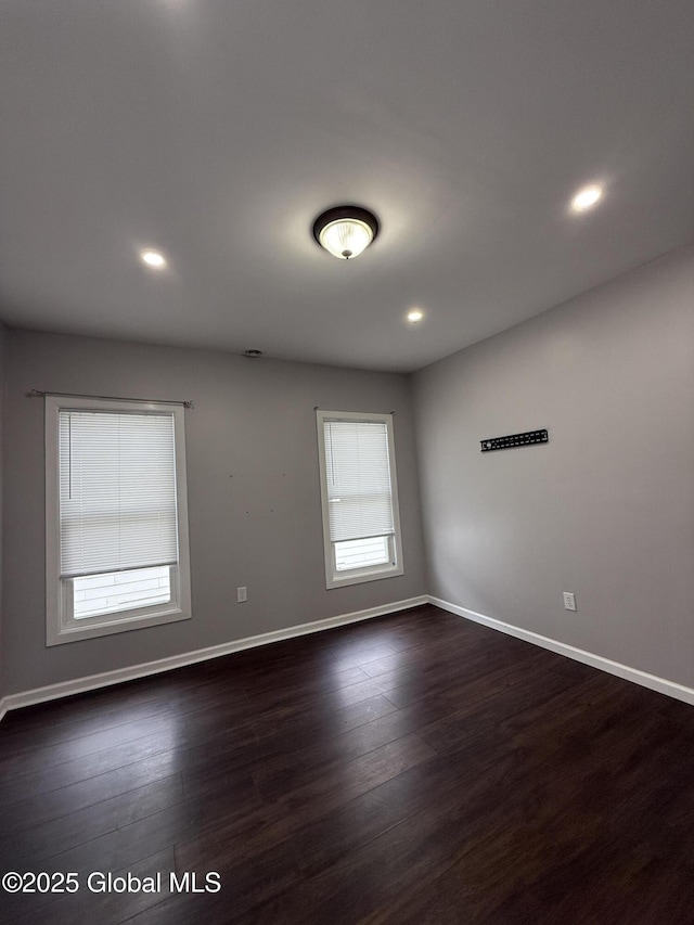 822 Bedford Rd, Schenectady, NY 12308 - spare room featuring dark wood-type flooring and recessed lighting