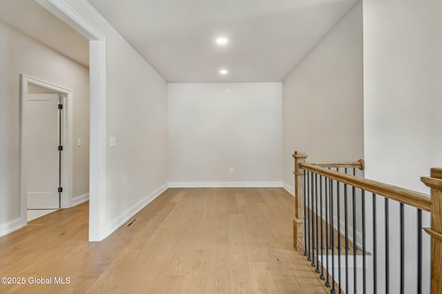606 Vly Pointe Dr, Niskayuna, NY 12309 - hall featuring an upstairs landing, light wood finished floors, and recessed lighting