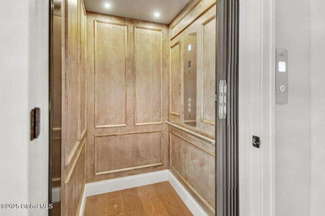 602 Vly Pointe Dr, Niskayuna, NY 12309 - elevator featuring wood finished floors and recessed lighting