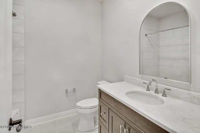 602 Vly Pointe Dr, Niskayuna, NY 12309 - bathroom with vanity, tile patterned floors, and a shower