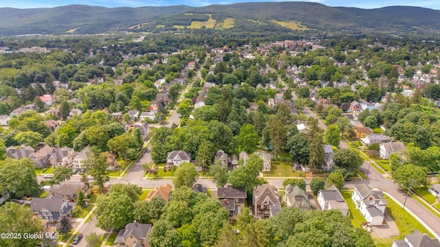 31 Cedar St, Oneonta, NY 13820 - aerial perspective of suburban area with mountains