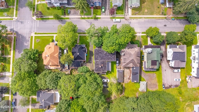 31 Cedar St, Oneonta, NY 13820 - aerial perspective of suburban area featuring property boundaries highlighted