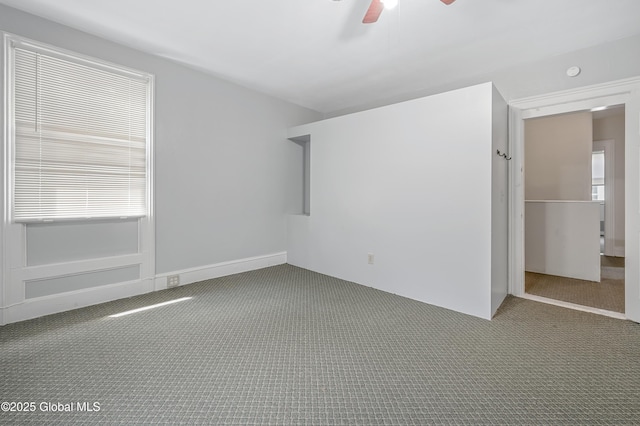 31 Cedar St, Oneonta, NY 13820 - carpeted spare room with ceiling fan