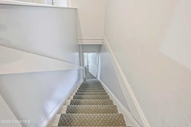 31 Cedar St, Oneonta, NY 13820 - stairs with baseboards