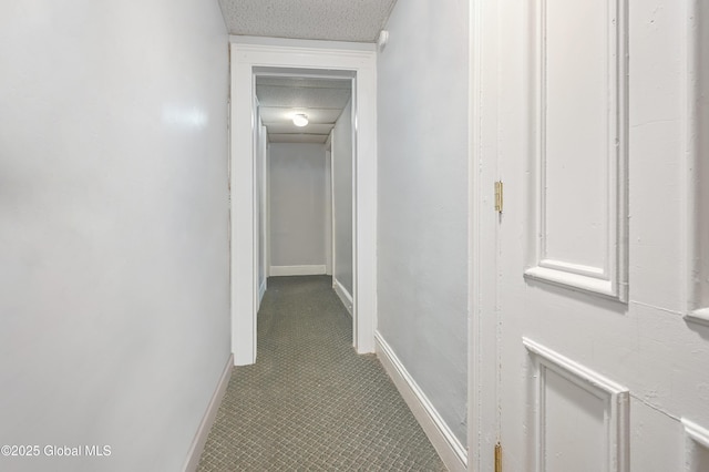 31 Cedar St, Oneonta, NY 13820 - hallway featuring tile patterned flooring and a textured ceiling