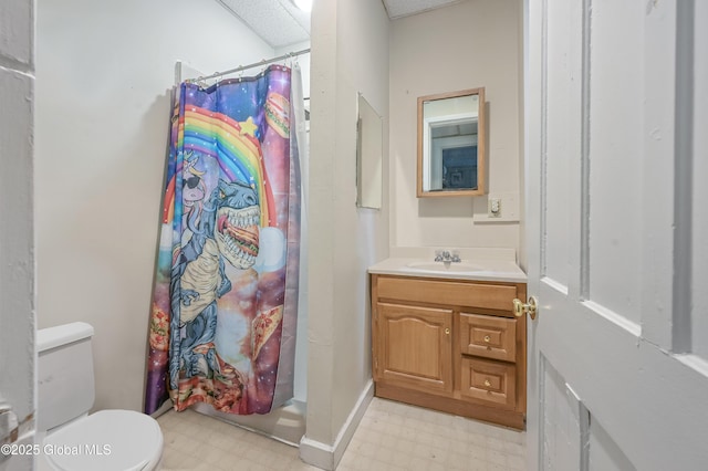 31 Cedar St, Oneonta, NY 13820 - bathroom featuring tile patterned floors, vanity, and curtained shower