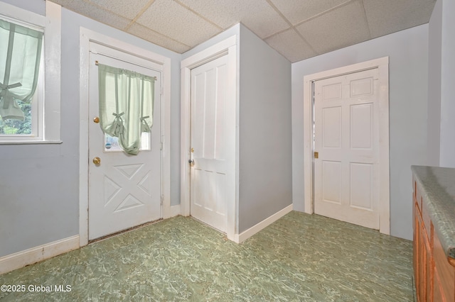 31 Cedar St, Oneonta, NY 13820 - entryway with a paneled ceiling