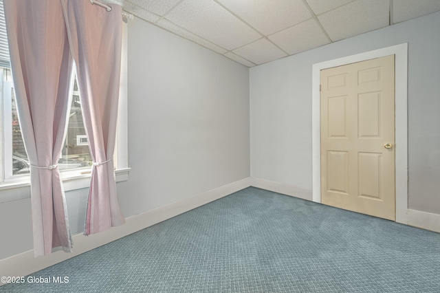 31 Cedar St, Oneonta, NY 13820 - carpeted spare room with a drop ceiling
